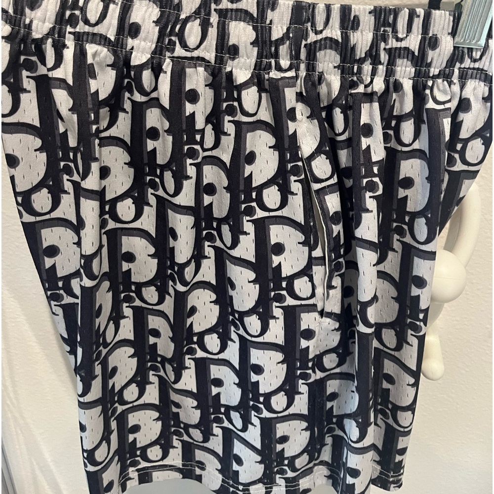 Black Dior shorts